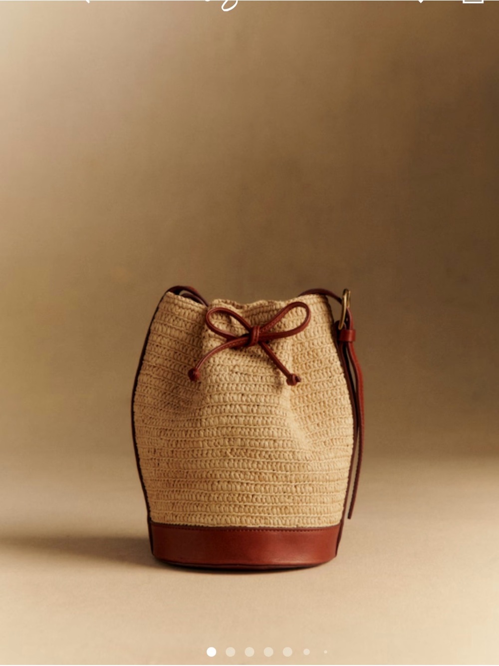 Sezane mino farrow raffia bag